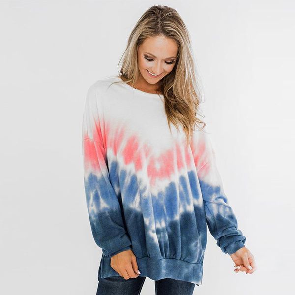 women's hoodies & sweatshirts shi ying hoodie female autumn style casual irregular tie-dye printed crew neck europe and america women&#, Black
women's hoodies & sweatshirts shi ying hoodie female autumn style casual irregular tie-dye printed crew neck europe and america women&#, Black