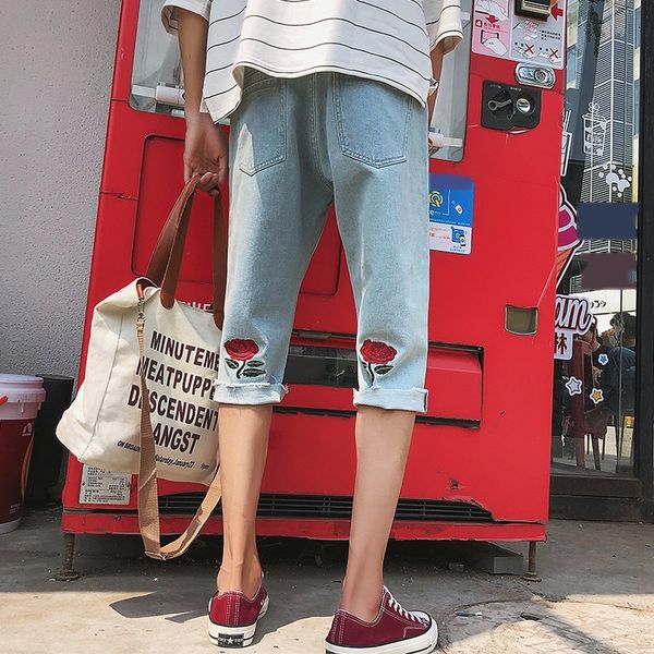 летняя мода бренд перфорацией и jeansembroidered jeansjeans капри мужские свободные прямые брюки корейский моды вышивка 7-точечные jeans sh, Blue
летняя мода бренд перфорацией и jeansembroidered jeansjeans капри мужские свободные прямые брюки корейский моды вышивка 7-точечные jeans sh, Blue