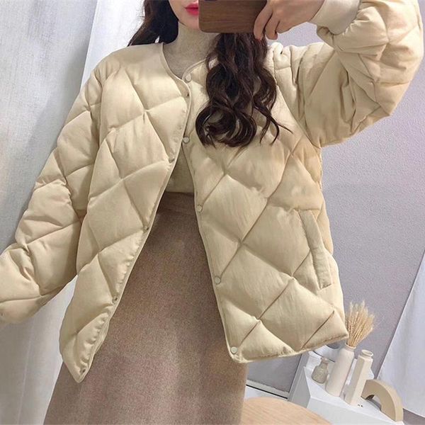 bgteever 6 colors loose o-neck thick women parkas 2019 casual single-breasted female down jacket plaid warm winter coat women1, Black
bgteever 6 colors loose o-neck thick women parkas 2019 casual single-breasted female down jacket plaid warm winter coat women1, Black