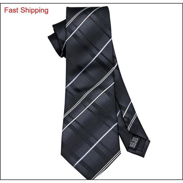 new arrivals black and gray gradient plaid mens tie hankerchief cufflinks set silk business casual party necktie jac qyltns beauty888, Black;blue 
new arrivals black and gray gradient plaid mens tie hankerchief cufflinks set silk business casual party necktie jac qyltns beauty888, Black;blue