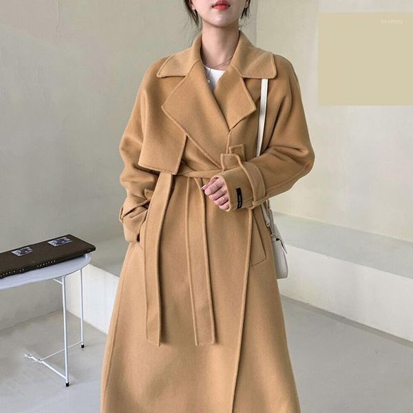 zcsmll korean chic elegant lapel loose pocket lace up waist over knee long woolen overcoat 2020 new autumn winter1, Black
zcsmll korean chic elegant lapel loose pocket lace up waist over knee long woolen overcoat 2020 new autumn winter1, Black