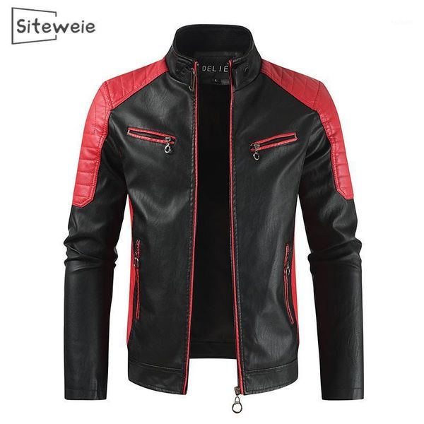 siteweie men's stand collar patchwork jacket slim zipper cardigan fashion casual pu leather coat moto biker winter jackets l5461, Black
siteweie men's stand collar patchwork jacket slim zipper cardigan fashion casual pu leather coat moto biker winter jackets l5461, Black