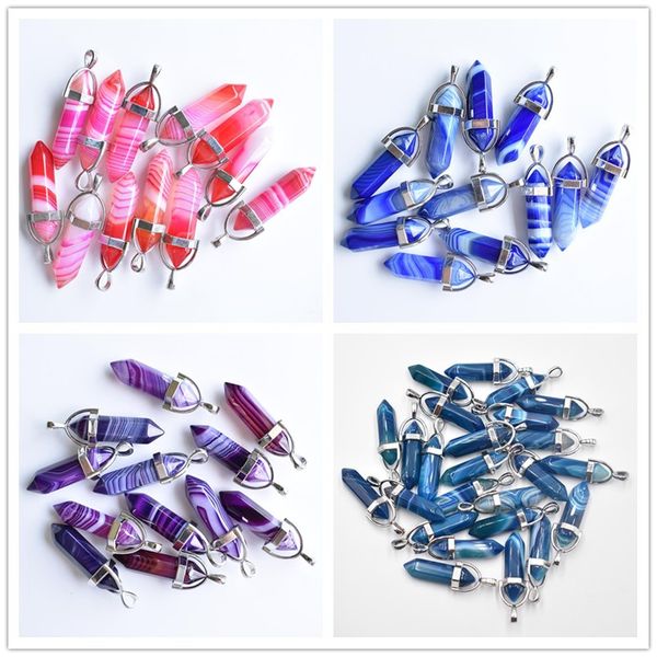 purple stripe onyx pillar shape point chakra charms pendants for jewelry making, Bronze;silver
purple stripe onyx pillar shape point chakra charms pendants for jewelry making, Bronze;silver