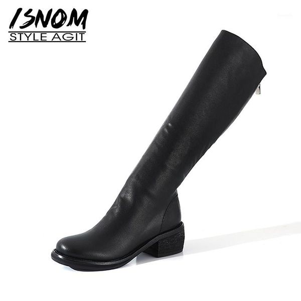 boots isnom 2021 full genuine leather knee high back zipper chunky heels autumn winter round toe shoes women fashion shoes1, Black
boots isnom 2021 full genuine leather knee high back zipper chunky heels autumn winter round toe shoes women fashion shoes1, Black
