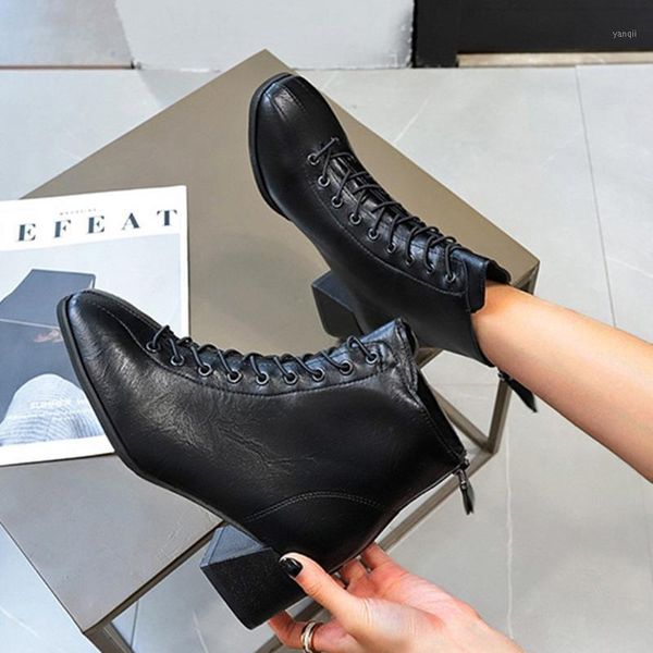boots ankle for women fashion winter square root med lace up back zipper retro toe leather chaussures femme nice1, Black
boots ankle for women fashion winter square root med lace up back zipper retro toe leather chaussures femme nice1, Black