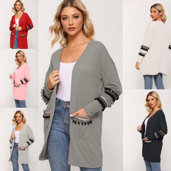 selling 2019 fashion stitching long-sleeved sweater women's long cardigan sweater street coats1, White
selling 2019 fashion stitching long-sleeved sweater women's long cardigan sweater street coats1, White