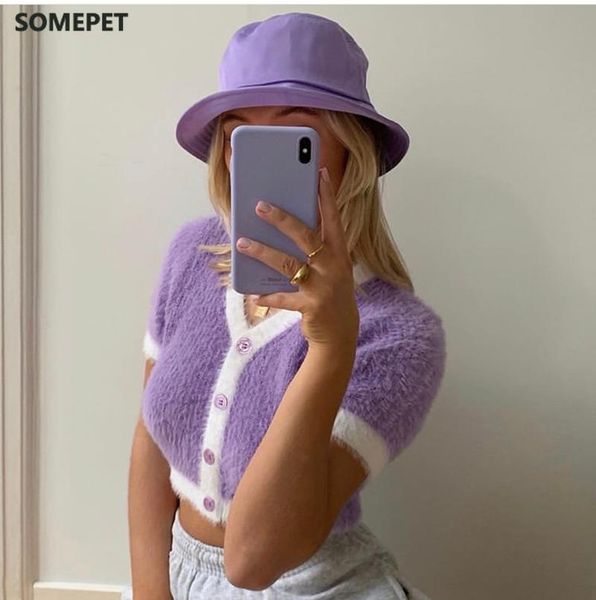 women's knits & tees spring korean sweater women vintage pink cardigan knitted cute punk crop knit cardigans purple, White
women's knits & tees spring korean sweater women vintage pink cardigan knitted cute punk crop knit cardigans purple, White