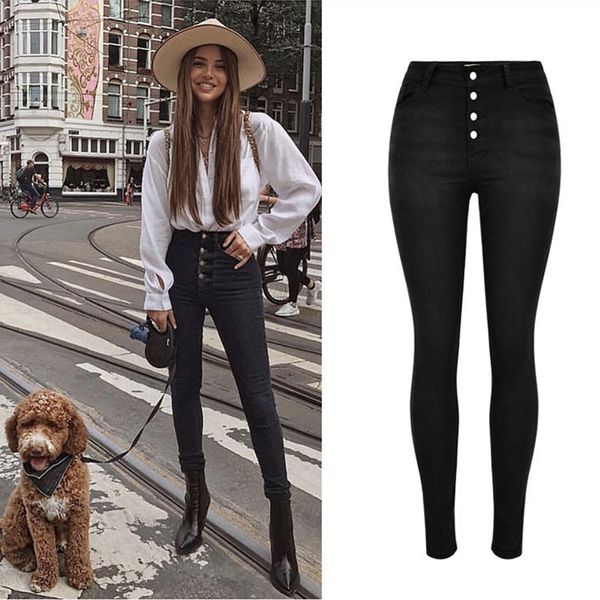 autumn winter women's clothing waist slim stretch breasted denim trousers high street fashion lady black jeans pencil pants, Blue
autumn winter women's clothing waist slim stretch breasted denim trousers high street fashion lady black jeans pencil pants, Blue