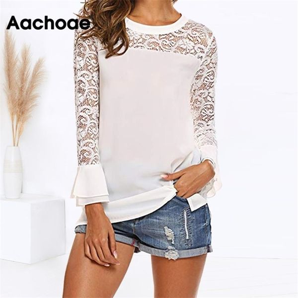 aachoae white lace chiffon blouse ruffle long sleeve shirt new spring summer womens and blouses tunics chemisier femme y200828
aachoae white lace chiffon blouse ruffle long sleeve shirt new spring summer womens and blouses tunics chemisier femme y200828