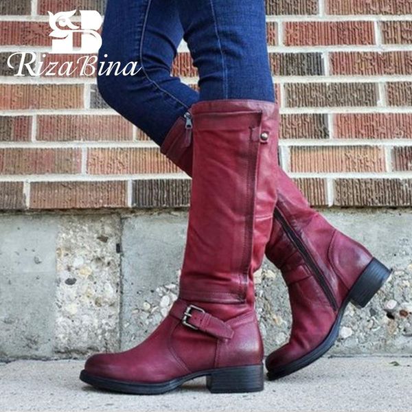 rizabina size 34-44 women knee boots fashion buckle zipper thick heel winter shoes woman 6 color casual lady daily footwear, Black
rizabina size 34-44 women knee boots fashion buckle zipper thick heel winter shoes woman 6 color casual lady daily footwear, Black
