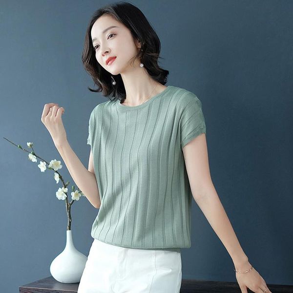 2020 summer kintted t shirt short sleeve tee shirt o neck solid tshirt balck korean clothes t-shirt casual femme camisetas mujer, White
2020 summer kintted t shirt short sleeve tee shirt o neck solid tshirt balck korean clothes t-shirt casual femme camisetas mujer, White