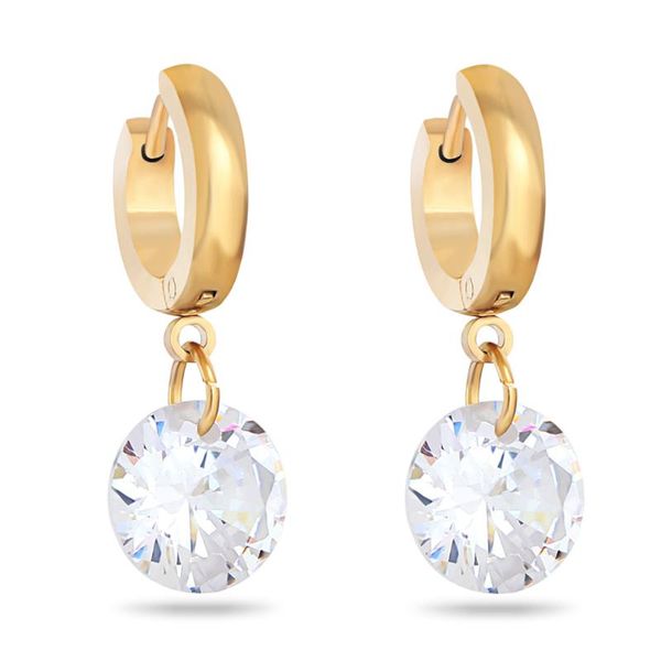 dangle & chandelier classic shining cubic zirconia jewelry gold stainless steel drop earrings for women, Silver
dangle & chandelier classic shining cubic zirconia jewelry gold stainless steel drop earrings for women, Silver