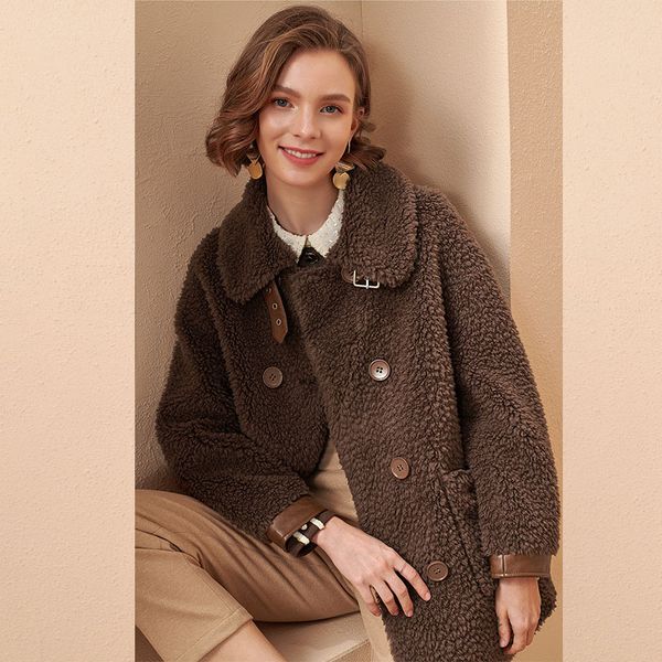 wool blend coat fall winter clothes for women casual warm new european khaki coffee green long plush artificial fur jacket coats, Black
wool blend coat fall winter clothes for women casual warm new european khaki coffee green long plush artificial fur jacket coats, Black