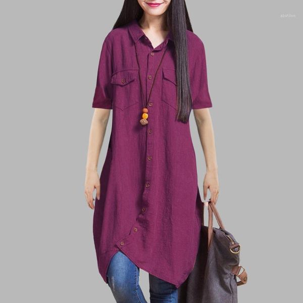 women's blouses & shirts 2021 fashion women blouse 5xl plus size loose casual long tunic streetwear turn down collar short sleeve summe, White
women's blouses & shirts 2021 fashion women blouse 5xl plus size loose casual long tunic streetwear turn down collar short sleeve summe, White