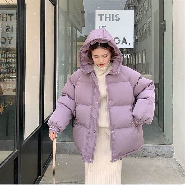 new women short jacket winter thick hooded cotton padded coats female korean loose puffer parkas ladies oversize outwear 201119, Black
new women short jacket winter thick hooded cotton padded coats female korean loose puffer parkas ladies oversize outwear 201119, Black