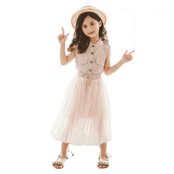 clothing sets big girl's sleeveless solid color +net skirts 2pcs 100% cotton casual fashion summer sets1, White
clothing sets big girl's sleeveless solid color +net skirts 2pcs 100% cotton casual fashion summer sets1, White