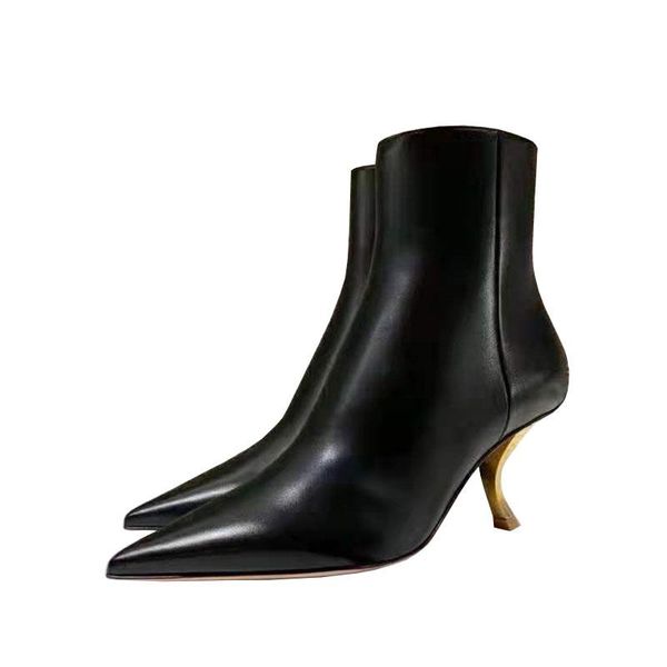 women high-heeled single boots black thin heels pointed toe high heel side zippers ankle boots female british style leather boot
women high-heeled single boots black thin heels pointed toe high heel side zippers ankle boots female british style leather boot