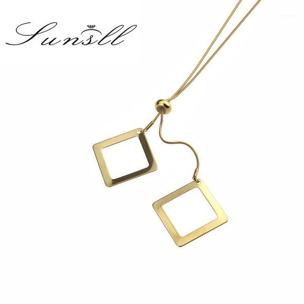 sunsll new gold necklace stainless steel necklace long pendant ladies fashion simple jewelry gift1, Silver
sunsll new gold necklace stainless steel necklace long pendant ladies fashion simple jewelry gift1, Silver