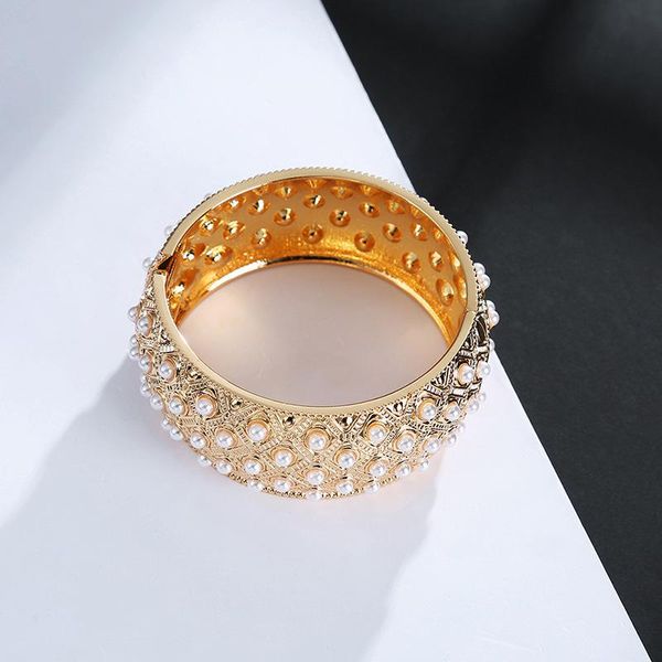 bangle fashion lady's bracelet alloy imitation pearl wide edition baroque vintage pattern drum edge elegant je, Black
bangle fashion lady's bracelet alloy imitation pearl wide edition baroque vintage pattern drum edge elegant je, Black