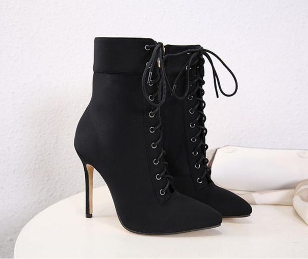 high heels foreign trade motorcycle boots of europe and the united states high heel boots female middle tube short boots pointed star shoes, Black
high heels foreign trade motorcycle boots of europe and the united states high heel boots female middle tube short boots pointed star shoes, Black