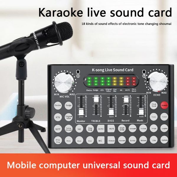 F9 Mobile Phone Microphone Live Sound Card 18 Sound Headset USB External Audio Interface Card with Bluetooth for PC Phone
F9 Mobile Phone Microphone Live Sound Card 18 Sound Headset USB External Audio Interface Card with Bluetooth for PC Phone