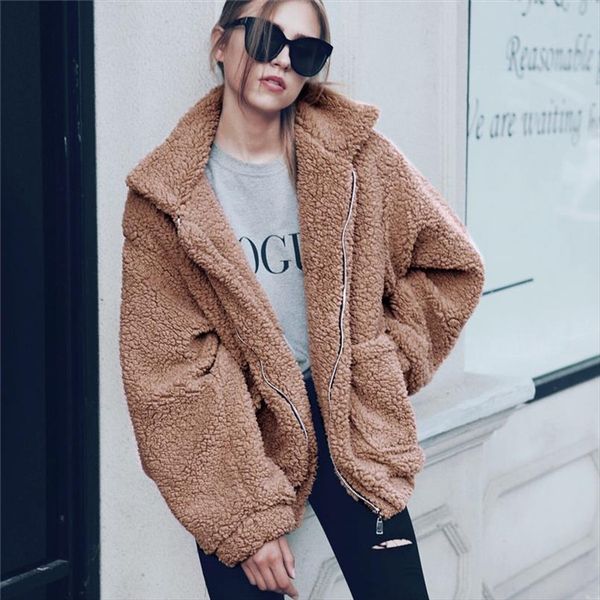 elegant faux fur coat women 2019 autumn winter thick warm soft fleece jacket female pocket zipper overcoat bear teddy coat 3xl, Black
elegant faux fur coat women 2019 autumn winter thick warm soft fleece jacket female pocket zipper overcoat bear teddy coat 3xl, Black