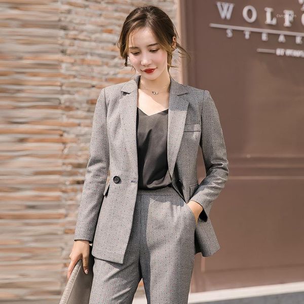 womens office two piece business suits set slim women suits for work women grey plaid blazer jacket+flared pants1, White
womens office two piece business suits set slim women suits for work women grey plaid blazer jacket+flared pants1, White