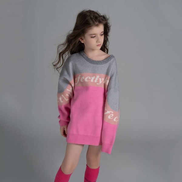 fitting girls' autumn loose 2020 new crew neck large middle long children's jacquard british sweater, Blue
fitting girls' autumn loose 2020 new crew neck large middle long children's jacquard british sweater, Blue