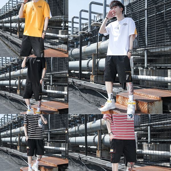 men's summer cotton short sleeve t-shirt and shorts youth sports suit 2020 t-shirt cotton-padded clothesshorts cotton-padded clothes ne, Blue
men's summer cotton short sleeve t-shirt and shorts youth sports suit 2020 t-shirt cotton-padded clothesshorts cotton-padded clothes ne, Blue