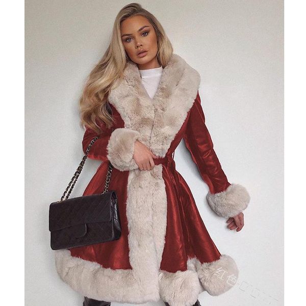 women's fur & faux mandylandy lotus leaf swing three-quarter coat ladies outwear women plus size coats warm clothing jackets, Black
women's fur & faux mandylandy lotus leaf swing three-quarter coat ladies outwear women plus size coats warm clothing jackets, Black