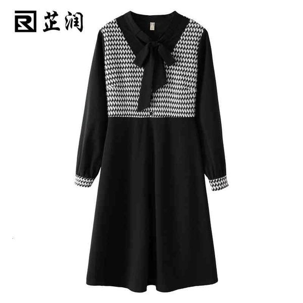 zhirun large women's clothing autumn fashion splicing fat sister hepburn french dress 11175, Black
zhirun large women's clothing autumn fashion splicing fat sister hepburn french dress 11175, Black
