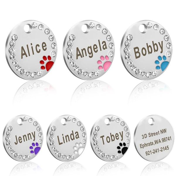 6pcs/lot pet dog cat id tags blank stainless steel round paw name tag dog collar accessories pendant for dogs cats a wmttgf
6pcs/lot pet dog cat id tags blank stainless steel round paw name tag dog collar accessories pendant for dogs cats a wmttgf