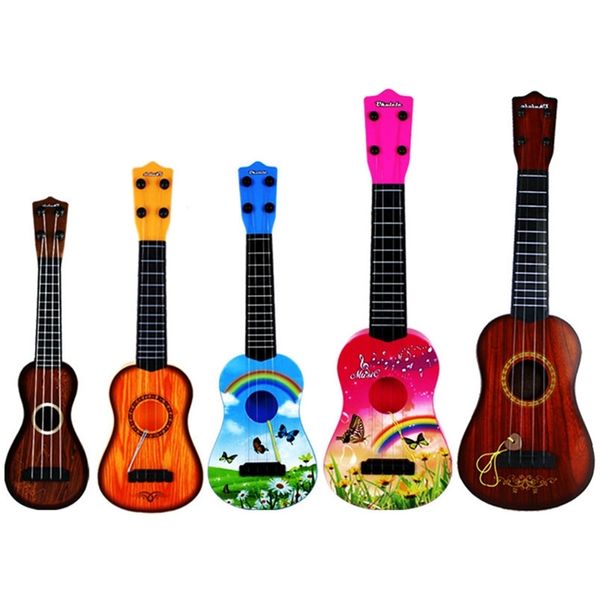 Ukulele Simulation Grain Guitar Model Children Musical Instruments Toy Music Development Model Toys For Kids Baby Birthday Gifts Y200428