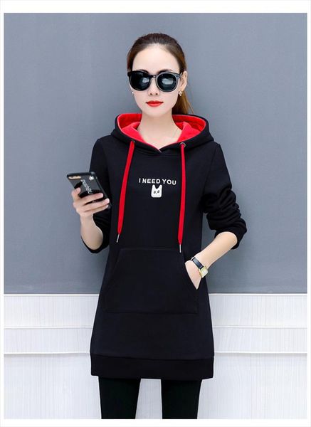 2021 winter women long thick hoodies sweet knitted oversized xxxl casual sweatshirt harajuku students pullover autumn moletom, Black
2021 winter women long thick hoodies sweet knitted oversized xxxl casual sweatshirt harajuku students pullover autumn moletom, Black