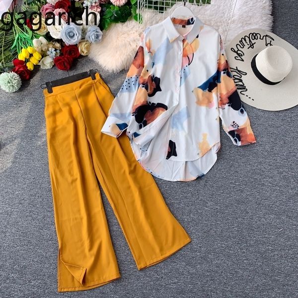gagarich women casual two pieces set spring chic print long sleeve chiffon shirt retro high waist split wide leg long pants sets t200702, White
gagarich women casual two pieces set spring chic print long sleeve chiffon shirt retro high waist split wide leg long pants sets t200702, White