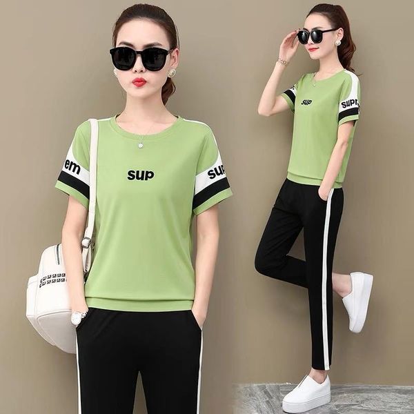 women's tracksuits summer and autumn sports 2 piece set korean loose casual temperament comfortable slim two women clothes pink red gre, Gray
women's tracksuits summer and autumn sports 2 piece set korean loose casual temperament comfortable slim two women clothes pink red gre, Gray