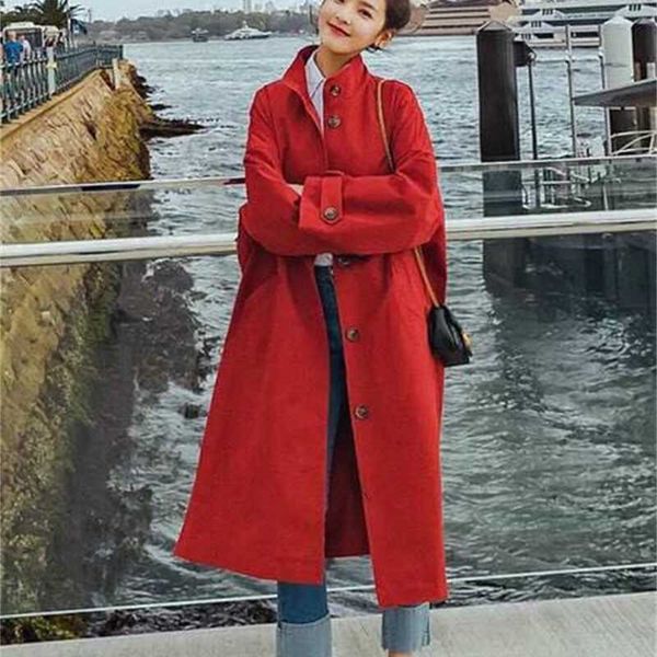 spring women's elegant solid color loose mid-length over-the-knee trench coat, Tan;black
spring women's elegant solid color loose mid-length over-the-knee trench coat, Tan;black
