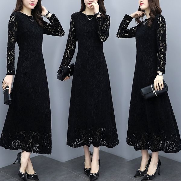 women's plush sleeve lace dress for dress lace long skirt women's fall winter 2019 new korean fashion slim bottomed long skirt zpr, Black;gray
women's plush sleeve lace dress for dress lace long skirt women's fall winter 2019 new korean fashion slim bottomed long skirt zpr, Black;gray
