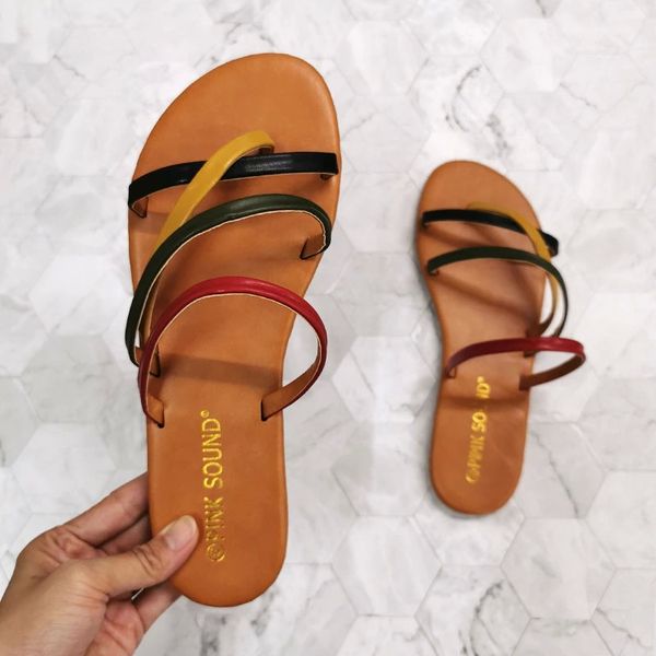 vintage thin belt woman sandals outside comfort women leather flat slides summer beach shoes women large size 37-41 #zd2c, Black
vintage thin belt woman sandals outside comfort women leather flat slides summer beach shoes women large size 37-41 #zd2c, Black