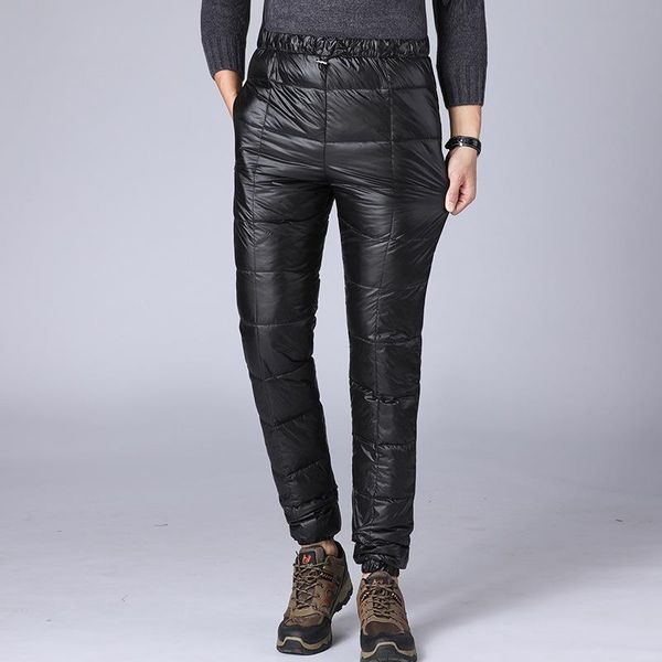 winter down trousers men's slim fit and outdoor high waist and small feet thickening, Black
winter down trousers men's slim fit and outdoor high waist and small feet thickening, Black