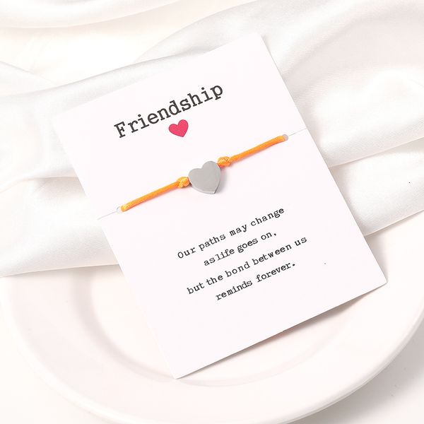 double couples for bracelets bohemian heart charm women men 6 color wax rope stainless steel love pendant bracelet with friendship card, Golden;silver
double couples for bracelets bohemian heart charm women men 6 color wax rope stainless steel love pendant bracelet with friendship card, Golden;silver