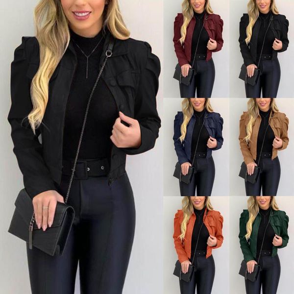 women's jackets single breasted cropped woman short coat female black punk faux lether motorcycle outwear kurtka zimowa damska, Black;brown
women's jackets single breasted cropped woman short coat female black punk faux lether motorcycle outwear kurtka zimowa damska, Black;brown