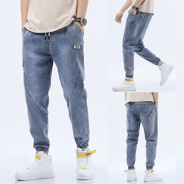 spring and summer 2020 new men's elastic jeans work clothes jeans elastic belt loose work clothes little harlem fashion thin men's, Blue
spring and summer 2020 new men's elastic jeans work clothes jeans elastic belt loose work clothes little harlem fashion thin men's, Blue
