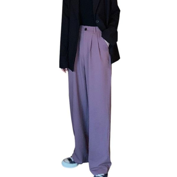 spring autumn women loose suit pants korean style casual comfort fashion wild trousers solid color high waist straight pants, Black;white
spring autumn women loose suit pants korean style casual comfort fashion wild trousers solid color high waist straight pants, Black;white