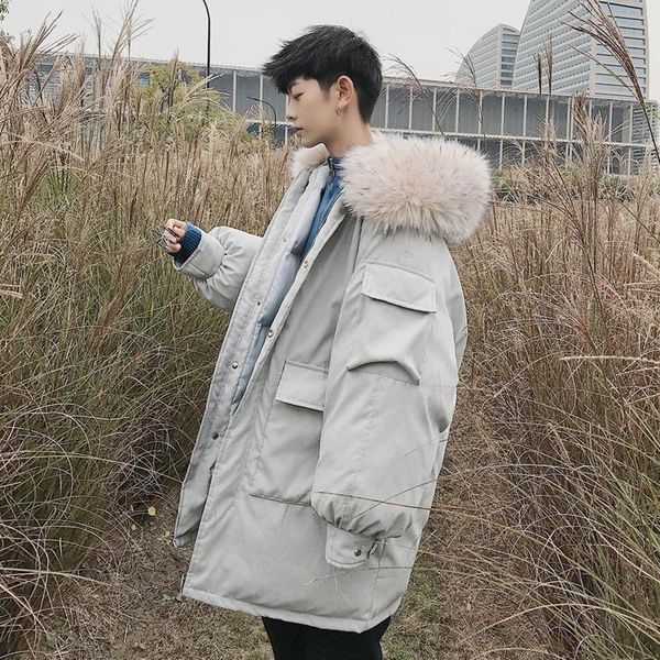 winter long coat men's parka warm fashion casual fur collar hooded coat men wild loose cotton padded jacket mens clothes s-2xl, Black
winter long coat men's parka warm fashion casual fur collar hooded coat men wild loose cotton padded jacket mens clothes s-2xl, Black