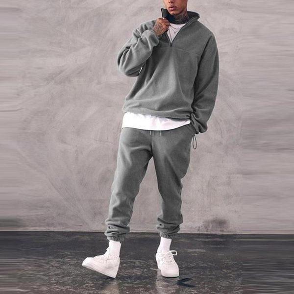 tracksuit for men winter warm fashion 2021 men's solid color standing collar sweatshirt casual sports home suit, Gray
tracksuit for men winter warm fashion 2021 men's solid color standing collar sweatshirt casual sports home suit, Gray