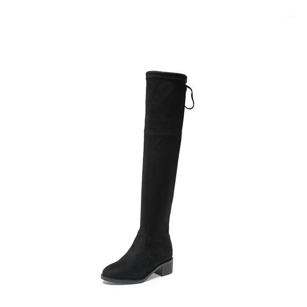 women's rubber boots waterproof sprting autumn rain over knee thigh high boots elastic 58cm1, Black
women's rubber boots waterproof sprting autumn rain over knee thigh high boots elastic 58cm1, Black