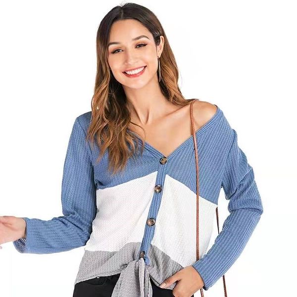 selling 2020 knitwear womens european american sweater ladies long-sleeved sweatshirts ladies fashion v-neck womens stitching cardigans, White;black
selling 2020 knitwear womens european american sweater ladies long-sleeved sweatshirts ladies fashion v-neck womens stitching cardigans, White;black