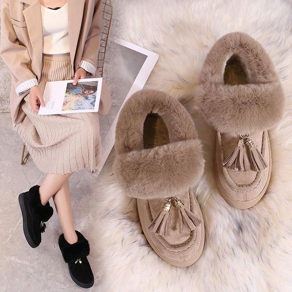 chic women fringe fur snow boots plus size 34-43 winter boots women shoes thicken soled plush tassel flock ankle botas2020, Black
chic women fringe fur snow boots plus size 34-43 winter boots women shoes thicken soled plush tassel flock ankle botas2020, Black
