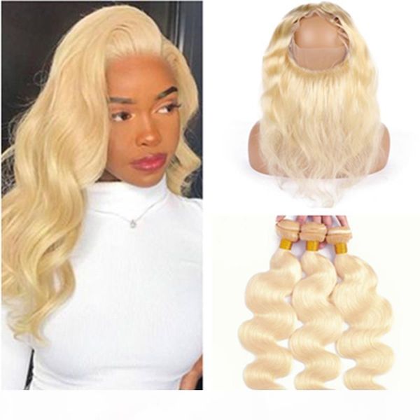 russian blonde human hair 3bundles with 360 frontal #613 bleach blonde body wave virgin hair 360 full lace closure 22.5x4x2" with weave, Black
russian blonde human hair 3bundles with 360 frontal #613 bleach blonde body wave virgin hair 360 full lace closure 22.5x4x2" with weave, Black